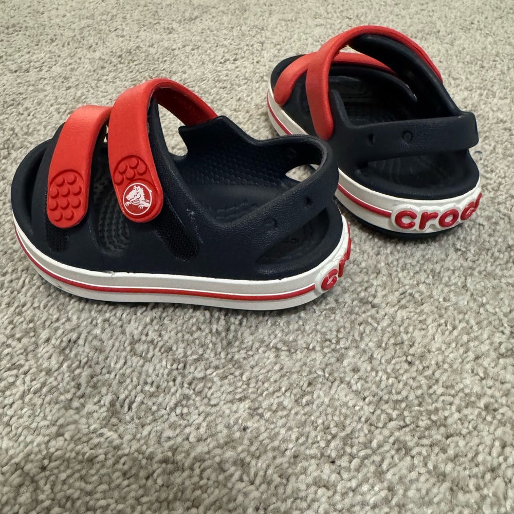Crocs Kids' Navy and Red Sandals